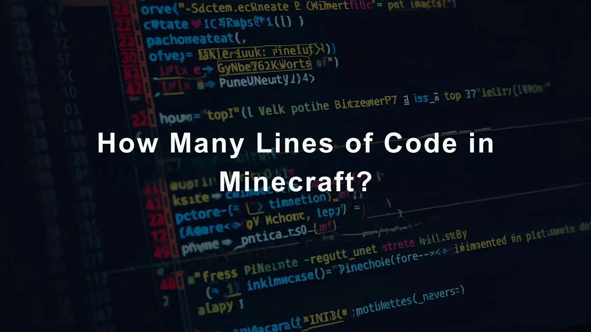 How Many Lines of Code in Minecraft